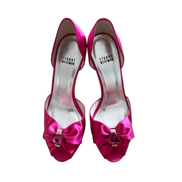 Stuart Weitzman Solitaire Satin Heels EUC - Picture 3 of 5